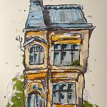 My project for course: Expressive Architectural Sketching with Colored Markers. Een project van  Schetsen,  Tekening,  Architecturale illustratie, Sketchbook y  Illustratie met inkt van Andreea Diana Spineanu - 19.06.2024