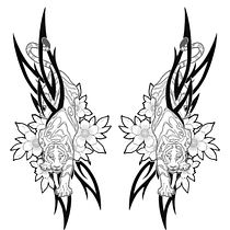 Mi proyecto del curso: Ilustración de tatuajes blackwork desde cero. Un projet de Illustration traditionnelle, Dessin, Illustration numérique, Conception de tatouage , et Dessin numérique de Valeria María Expósito Francisco - 13.06.2024
