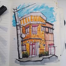 My project for course: Expressive Architectural Sketching with Colored Markers. Een project van  Schetsen,  Tekening,  Architecturale illustratie, Sketchbook y  Illustratie met inkt van rlvbr - 19.06.2024