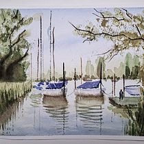 Mi proyecto del curso: Pintura en acuarela de paisajes marinos. Projekt z dziedziny  Malarstwo, Malowanie akwarelą, Ilustracja naturalist i czna użytkownika imdlr - 20.06.2024