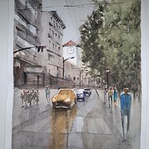 Mi proyecto del curso: Paisajes urbanos en acuarela Ein Projekt aus dem Bereich Bildende Künste, Aquarellmalerei und Architektonische Illustration von imdlr - 20.06.2024
