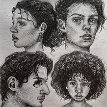 My project for course: Portrait Sketchbooking: Explore the Human Face. Sketching, Drawing, Portrait Drawing, Artistic Drawing, and Sketchbook project by Begoña Medina - 06.20.2024