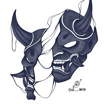 My project for course: Introduction to Blackwork Tattoo Illustration. Un projet de Dessin, Illustration numérique, Conception de tatouage , et Dessin numérique de oni_ - 21.06.2024