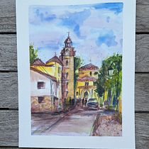 My project for course: Urban Landscapes in Watercolor Ein Projekt aus dem Bereich Bildende Künste, Aquarellmalerei und Architektonische Illustration von Esther Middel - 21.06.2024