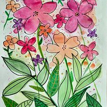 Mon projet du cours : Aquarelle florale créative : renouez avec la nature. Ilustração tradicional, Pintura, Pintura em aquarela e Ilustração botânica projeto de Marie-France Martin - 21.06.2024