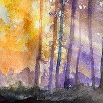 Purple Sunset. Un projet de Peinture , et Aquarelle de Anita Chuck - 22.06.2024