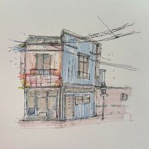 My project for course: Expressive Architectural Sketching with Colored Markers. Een project van  Schetsen,  Tekening,  Architecturale illustratie, Sketchbook y  Illustratie met inkt van Ayşegül Tayar - 23.06.2024