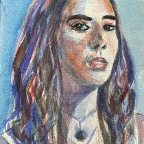 My project for course: Artistic Portrait with Watercolors. Fine Arts, Painting, Watercolor Painting, and Portrait Drawing project by Jackie Cruz - 06.19.2024