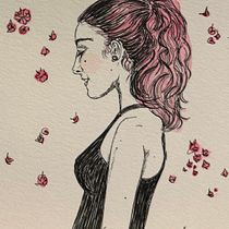 Il mio progetto del corso: Illustrazione con tecniche manuali di tratteggio e dripping. Character Design, Fine Arts, Painting, Watercolor Painting, Portrait Drawing, and Artistic Drawing project by Alessandra Roncagliolo - 06.24.2024