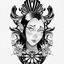 Mi proyecto del curso: Diseño de tatuaje neotradicional. Un proyecto de Dibujo, Ilustración digital, Diseño de tatuajes y Dibujo digital de izabelquiroz - 22.06.2024