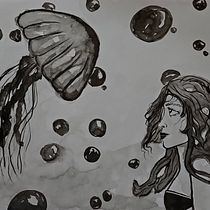 Meu projeto do curso: Ilustração em nanquim com influência japonesa. Ilustração tradicional, Desenho e Ilustração com tinta projeto de Luiza Percebo Capodistria - 27.06.2024