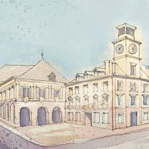 My project for course: Architectural Sketching with Watercolor and Ink. Sketching, Drawing, Watercolor Painting, Architectural Illustration, Sketchbook & Ink Illustration project by flaminia.basso - 06.27.2024