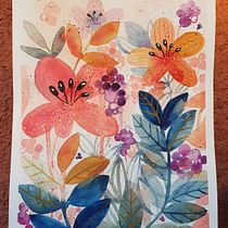 My project for course: Artistic Floral Watercolor: Connect with Nature. Ilustração tradicional, Pintura, Pintura em aquarela e Ilustração botânica projeto de Emelie - 28.06.2024