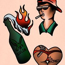 Mi proyecto del curso: Diseño de tatuajes estilo old school en Procreate. Projekt z dziedziny  R, sunek, Ilustracja c, frowa i Projektowanie tatuaż użytkownika yjhfpygvcc - 28.06.2024