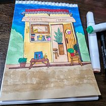 My project for course: Expressive Architectural Sketching with Colored Markers. Een project van  Schetsen,  Tekening,  Architecturale illustratie, Sketchbook y  Illustratie met inkt van anukriti - 28.06.2024