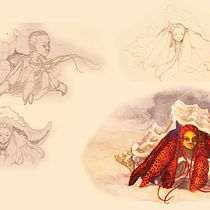 My project for course: Fantasy Drawings in Graphite and Watercolor: A Field Guide. Character Design, Painting, Pencil Drawing, Drawing, and Watercolor Painting project by maja.sajnkar - 06.28.2024