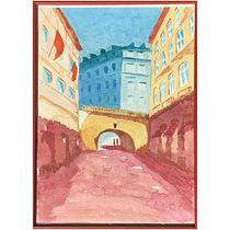 My project for course: Architectural Illustration with Watercolor. Traditional illustration, Sketching, Drawing, Watercolor Painting, Architectural Illustration, and Sketchbook project by bookywave christian - 07.02.2024