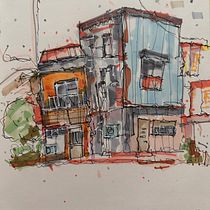My project for course: Expressive Architectural Sketching with Colored Markers. Een project van  Schetsen,  Tekening,  Architecturale illustratie, Sketchbook y  Illustratie met inkt van chrispinjoshuva - 09.06.2024