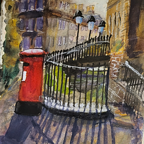 My project for course: Architectural Sketching with Watercolor and Ink. Sketching, Drawing, Watercolor Painting, Architectural Illustration, Sketchbook & Ink Illustration project by asmasafety - 06.29.2024