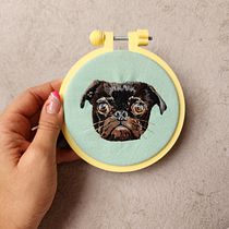 Mi proyecto del curso: Retratos de mascotas: técnicas para bordar pelaje Ein Projekt aus dem Bereich H, werk, Stickerei und Textildesign von linatapas - 30.03.2024