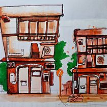 Meu projeto do curso: Desenho arquitetônico expressivo com marcadores coloridos Ein Projekt aus dem Bereich Skizzenentwurf, Zeichnung, Architektonische Illustration, Sketchbook und Illustration mit Tinte von gabrielag.diasfox - 01.07.2024