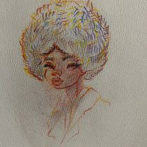 My project for course: Vibrant Portrait Drawing with Colored Pencils. Drawing, Portrait Drawing, Sketchbook, and Colored Pencil Drawing project by gosado_lk - 07.01.2024