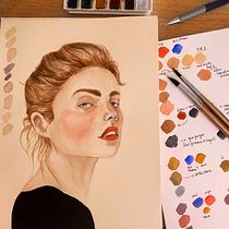 Mi proyecto del curso: Retrato en acuarela a partir de una fotografía. Traditional illustration, Watercolor Painting, and Portrait Drawing project by Angelica Aristizabal - 07.02.2024