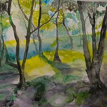 My project for course: Dreamy Watercolor Landscapes: Paint with Light. Un projet de Peinture , et Aquarelle de Rosa Dan - 02.07.2024