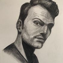 My project for course: Artistic Portrait Drawing: Capture Authentic Expressions. Un projet de Illustration traditionnelle, Beaux Arts, Esquisse , Dessin au cra, on, Dessin, Dessin de portrait, Dessin réaliste, Dessin artistique , et Dessin anatomique de olena_kummer - 02.07.2024