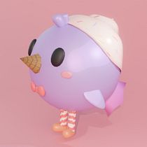 Mi proyecto del curso: Creación de personajes kawaii en 3D con Blender Ein Projekt aus dem Bereich Traditionelle Illustration, Design von Figuren, Digitale Illustration, 3-D-Modellierung und Manga von Dani Vargas - 02.06.2024