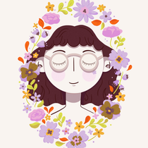 Mi proyecto del curso: Retrato ilustrado con elementos botánicos. Traditional illustration, Digital Illustration, Botanical Illustration, and Digital Drawing project by andreah23.am - 07.03.2024