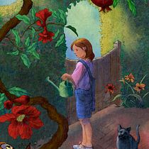 My project for course: Fantasy Illustrations for Children. Painting, Pencil Drawing, Watercolor Painting, Children's Illustration, and Digital Drawing project by Cher Cowan - 07.03.2024