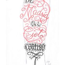 Mi proyecto del curso: Lettering para tatuajes. Projekt z dziedziny  Kaligrafia, T, pografia i Projektowanie tatuaż użytkownika Luis Mohedano - 03.07.2024