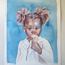 My project for course: Artistic Portrait with Watercolors. Fine Arts, Painting, Watercolor Painting, and Portrait Drawing project by Flávia De Marcos - 07.03.2024
