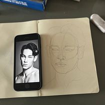 Mi proyecto del curso: Cuaderno de retratos a línea con grafito. Un proyecto de Bellas Artes, Bocetado, Dibujo, Dibujo de Retrato y Sketchbook de yramendoza2 - 04.07.2024