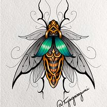 Meu projeto do curso: Design de tatuagem com efeitos dourados no Procreate. Een project van Traditionele illustratie, Digitale illustratie y  Tatoeageontwerp van tyagoirezumi - 05.07.2024