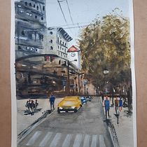 Mi proyecto del curso: Paisajes urbanos en acuarela Ein Projekt aus dem Bereich Bildende Künste, Aquarellmalerei und Architektonische Illustration von María del Carmen Merlino - 04.07.2024