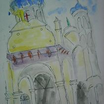 My project for course: Architectural Sketching with Watercolor and Ink. Sketching, Drawing, Watercolor Painting, Architectural Illustration, Sketchbook & Ink Illustration project by SAJU S G - 07.06.2024