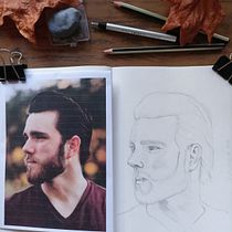 Mi proyecto del curso: Sketchbook de retrato: explora el rostro humano. Sketching, Drawing, Portrait Drawing, Artistic Drawing, and Sketchbook project by Patricia Melo - 07.07.2024