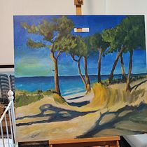 My project for course: Introduction to Acrylic Landscape Painting. Traditional illustration, Painting, Acr, and lic Painting project by b_walendy - 07.07.2024
