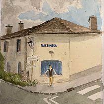 My project for course: Modern Techniques for Watercolor Cityscapes. Un progetto di Pittura e Pittura ad acquerello di Marie Junde - 07.07.2024