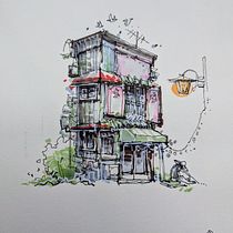 My project for course: Expressive Architectural Sketching with Colored Markers Ein Projekt aus dem Bereich Skizzenentwurf, Zeichnung, Architektonische Illustration, Sketchbook und Illustration mit Tinte von Julio Brenes - 09.07.2024