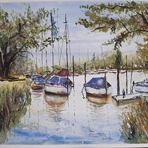 Mi proyecto del curso: Pintura en acuarela de paisajes marinos. Projekt z dziedziny  Malarstwo, Malowanie akwarelą, Ilustracja naturalist i czna użytkownika María del Carmen Merlino - 10.07.2024