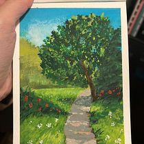 Meu projeto do curso: Pintura de paisagens com guache para iniciantes. Projekt z dziedziny  Sztuki piękne,  Malarstwo, Ilustracja naturalist, czna i Malowanie gwaszami użytkownika Marcela Gomes - 30.06.2024