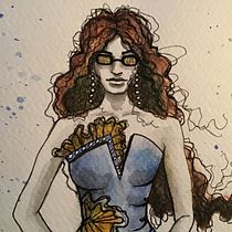 My project for course: Watercolor Fashion Illustration: Silhouette, Color and Flow. Traditional illustration, Watercolor Painting, Fashion Illustration	, and Children's Illustration project by valeriemaltais - 07.12.2024