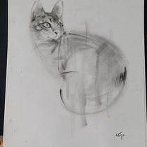 My project for course: Expressive Drawing with Charcoal Ein Projekt aus dem Bereich Bildende Künste, Zeichnung, Porträtzeichnung und Naturalistische Illustration von k_katja - 12.07.2024