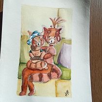 Mi proyecto del curso: Creación de personajes animales en acuarela para libros infantiles. Traditional illustration, Fine Arts, Painting, Drawing, Watercolor Painting, Children's Illustration, and Narrative project by marcelo_andrade_r - 07.12.2024