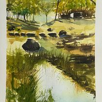 My project for course: Natural Landscapes in Watercolor. Un progetto di Belle arti, Pittura e Pittura ad acquerello di Cristina Adorisio - 12.07.2024