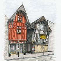 Mijn project van de cursus: Creëer expressieve architecturale schetsen met kleurstiften Ein Projekt aus dem Bereich Skizzenentwurf, Zeichnung, Architektonische Illustration, Sketchbook und Illustration mit Tinte von Anneke Sicherer-Roetman - 13.07.2024