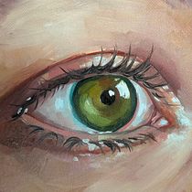 Meu projeto do curso: Pintura de olhos a óleo: a alma do retrato. Painting, and Oil Painting project by Débora Veigant - 07.14.2024
